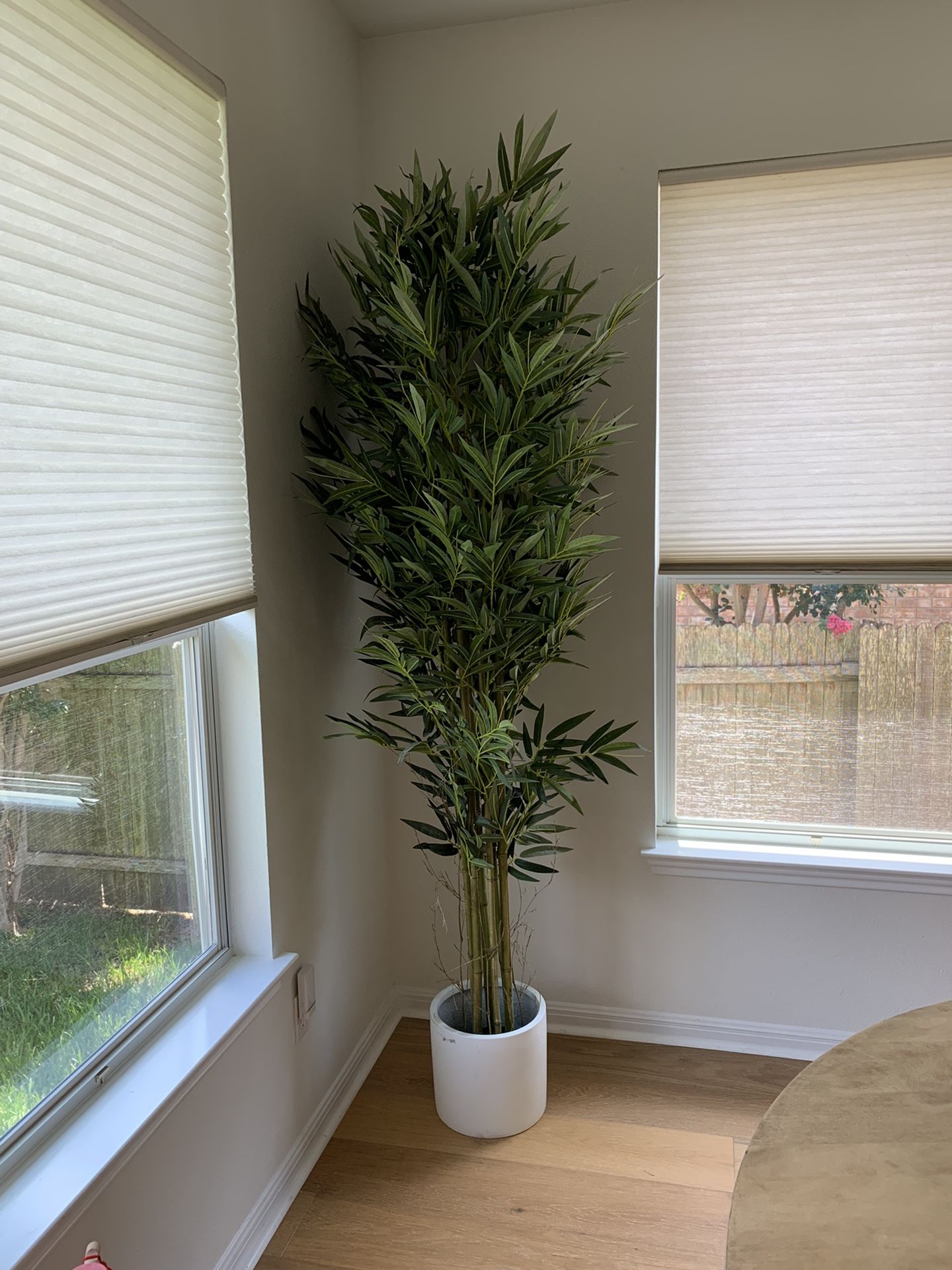 4 Artificial 8 Ft Tall Bamboo Trees + 4 Ft Sago Palm With Stand