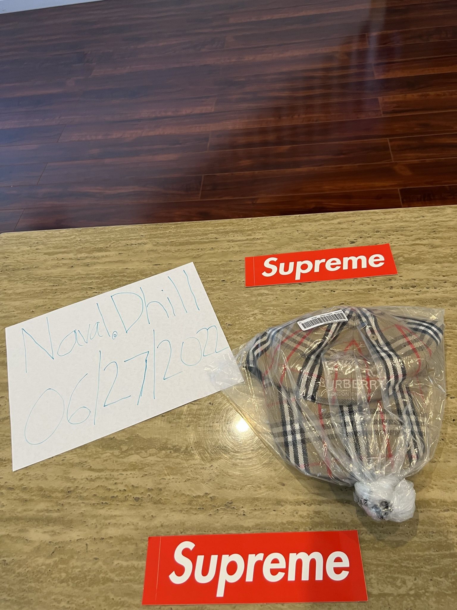 Supreme Burberry Denim 6 Panel