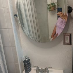Bathroom Mirror, Cabinet,  Fan