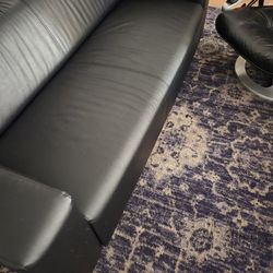 Sofa Black Leather 