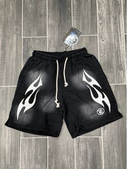 Hellstar Black Flame Shorts Medium