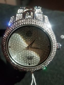 Cz men's watch gold plated