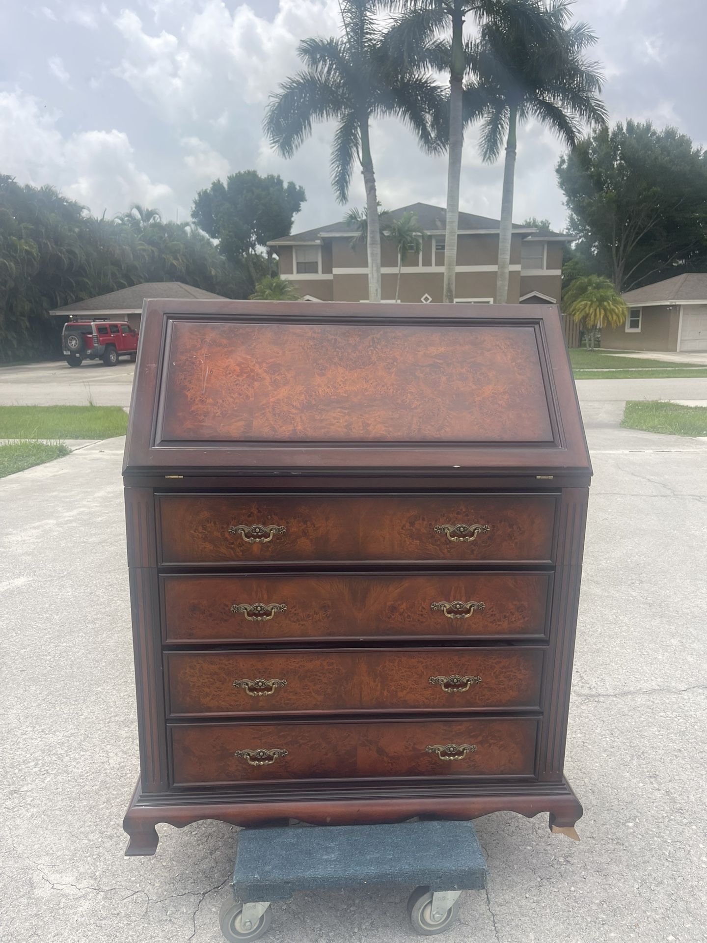 Vintage Bombay Company Slant Front Secretary Desk – Classic Charm! 