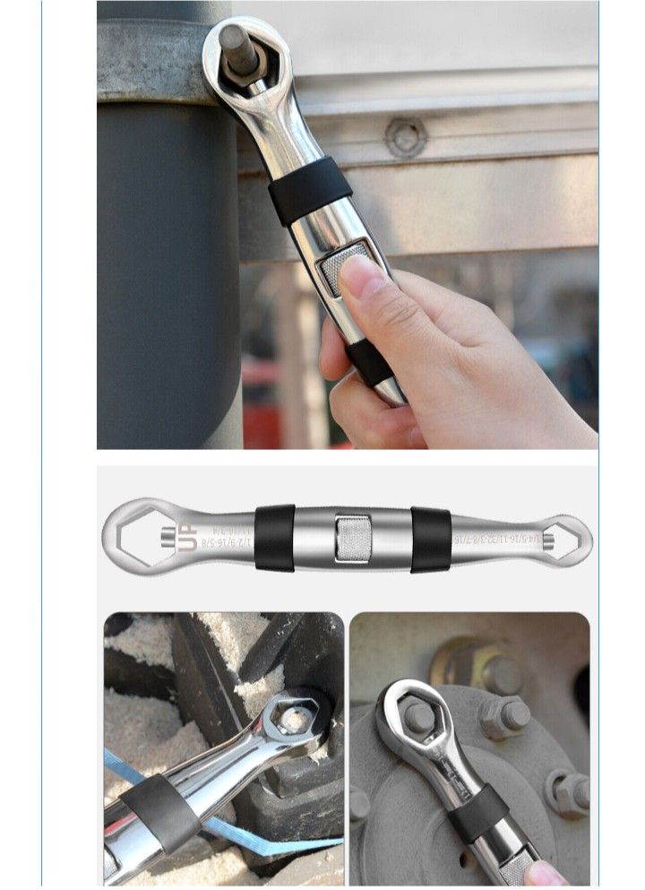 Metric And Imperial Adjustable Wrench