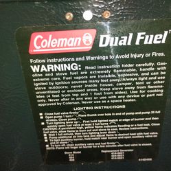 Coleman duel fuel