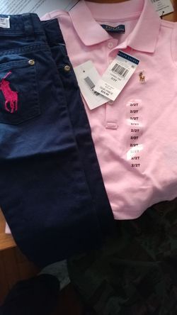 New with tags toddler Ralph Lauren polo jeans with polo shirt size 2T