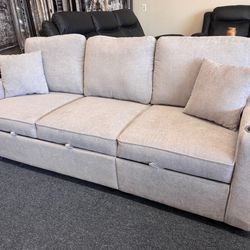 Light grey sleeper sofa