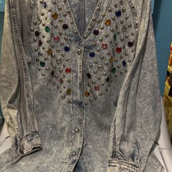 Studded Stones Shirt/Jacket Size XL From 90,s