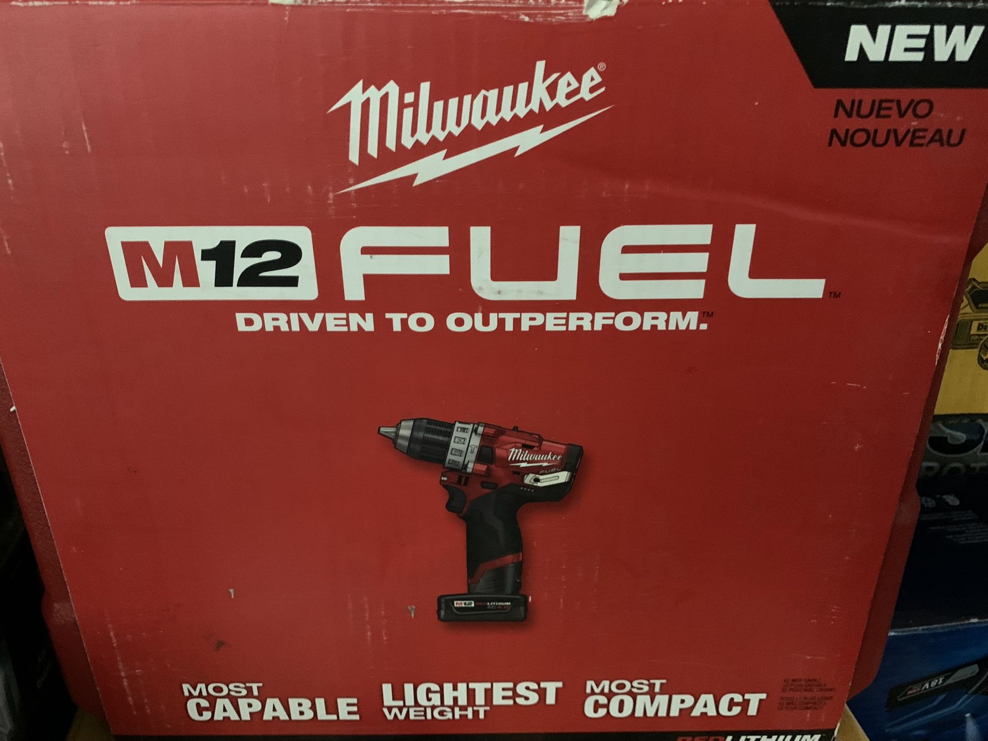Milwaukee M12 FUEL Ion Brushless Cordless 1/2 in. Hammer Drill Kit with 4.0 Ah Ah And hardcase