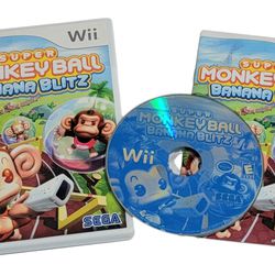 Super Monkey Ball: Banana Blitz Nintendo Wii Video Game Complete Manual 2006 Kids Family 