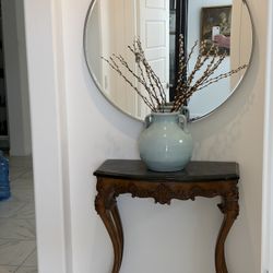 French Style Antique Table 30”W, 31” H, 14”D