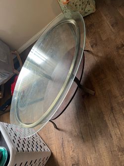 Glass coffee table