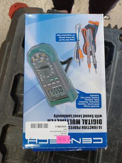 CenTech 14 functional professional digital multi meter with sound level luminosity.
