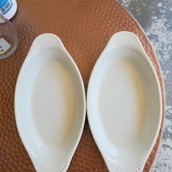 Two Casserole Dishes, Oval