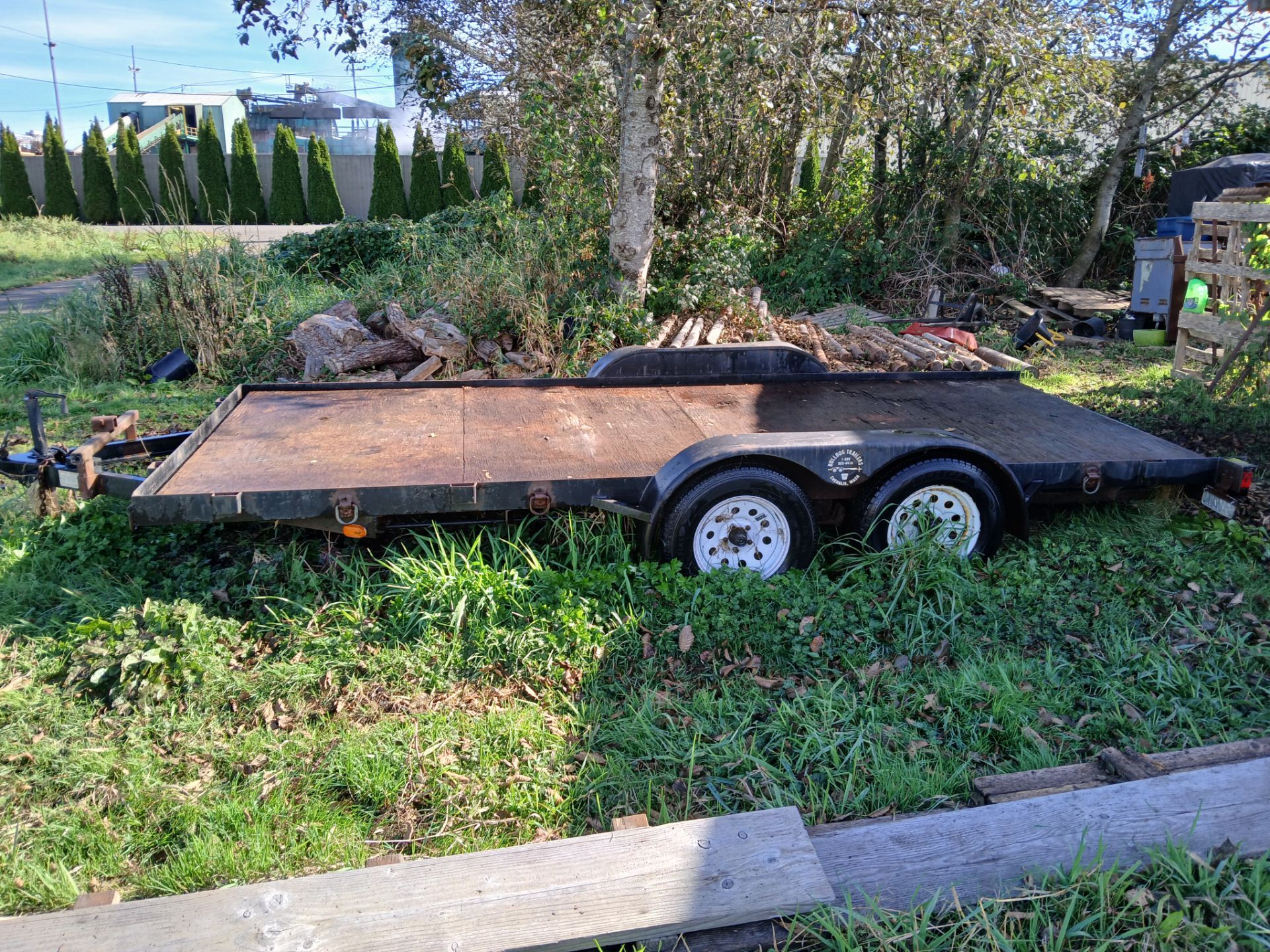 Central Rings On Rims Flatbed Car Hauler Trailer Tandem Axle for Sale in Central Park, WA ...