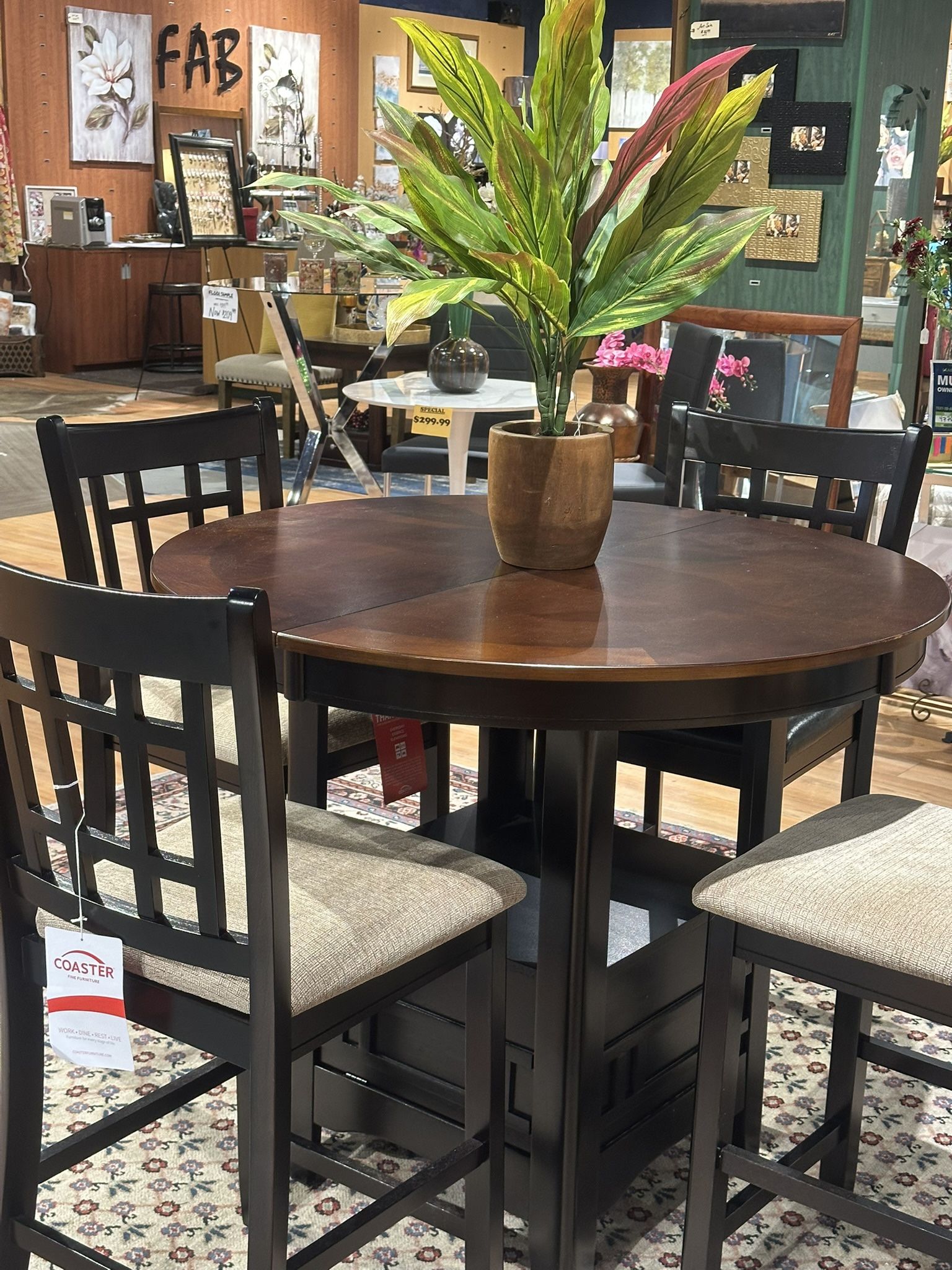 Oval Table / Counter Height Table/ 42-60” Dining Set/ Oval With Leaf Dining Set