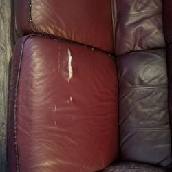 Brown Leather Sofa