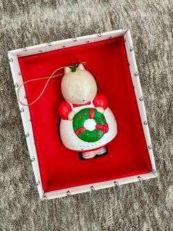Vintage Michel & Company Cat Christmas Ornament w/ Original Box