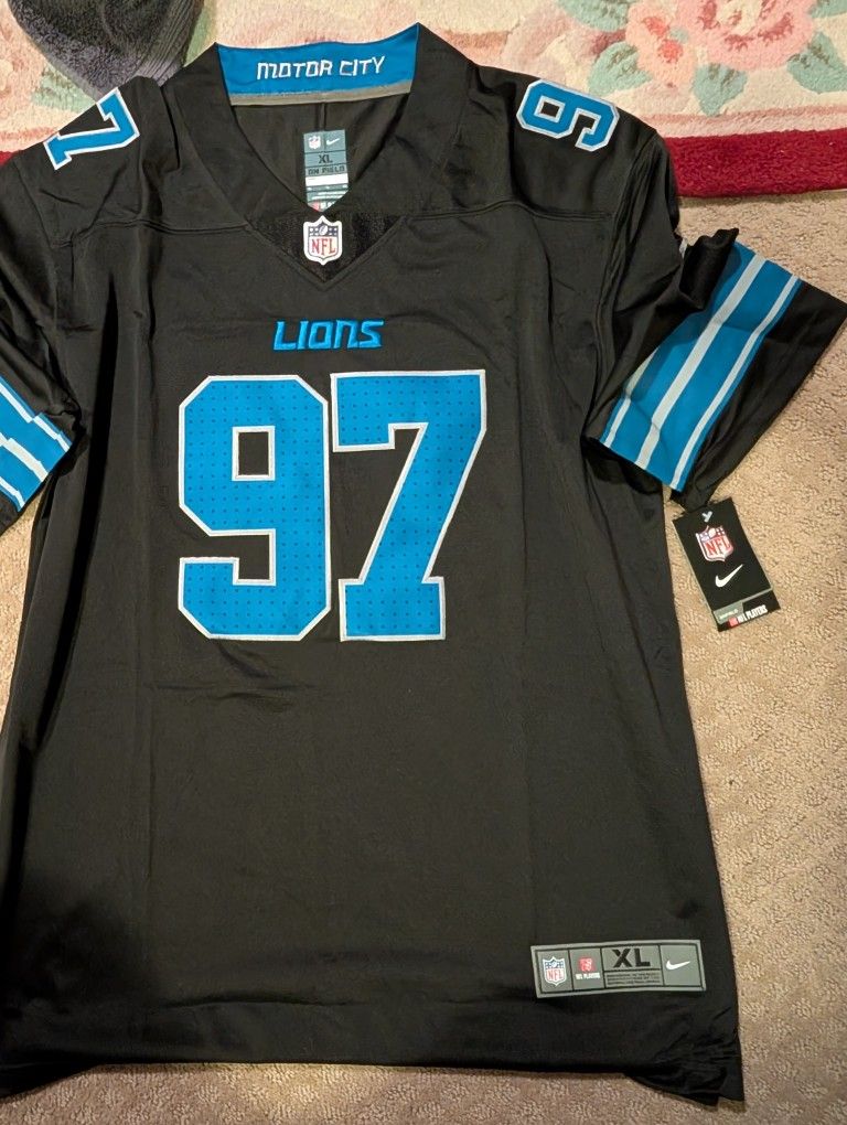 Aiden Hutchinson Detroit Lions Black Alternate Jersey - XL
