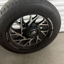 4 American truck tires with rims