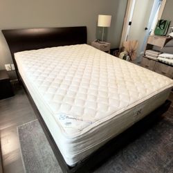 Queen Size Wenge Wood Sleigh Bed 