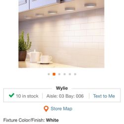 5-Light LED White AC Puck Light Kit brand new open box 1 missed