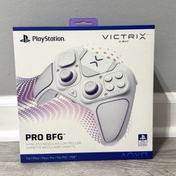 PDP Victrix Pro BFG Wireless Gaming Controller for PS5, PS4, PC, White