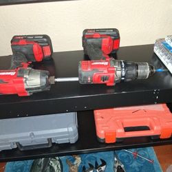 Bauer Impact &hammer Drill +3 Batteries Great Condition 