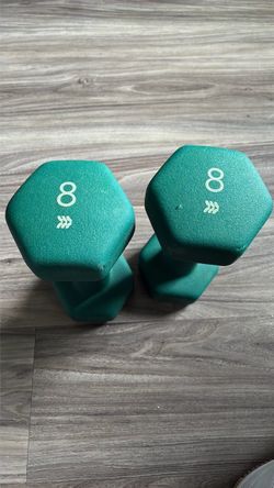 8 lb Hex Dumbbells Pair Green