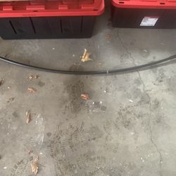 Curved Tension Shower Rod (Dark Brown). 