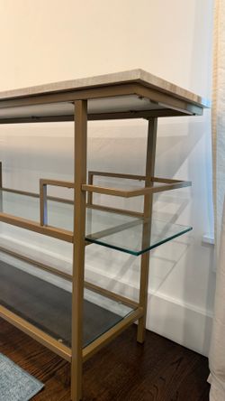 Faux Marble Console Table