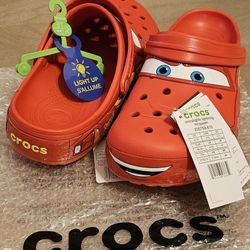 Authentic Lightning McQueen Light Up Crocs Adult 13M *1ST RELEASE SOLD OUT!*