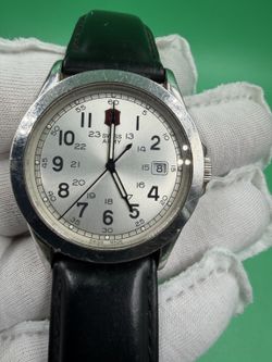 Victorinox Swiss Army Infantry Watch Men Quartz Date White Dial Arabic 38mm 100m