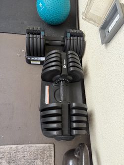 Two adjustable dumbbells