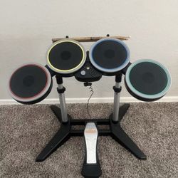 Rockband 4 Xbox One Wireless Drum Kit Harmonix 91162 w/ Base and Kick Pedal