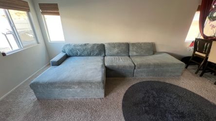 Jonathan Louis "Bingham" Sectional Couch - Blue