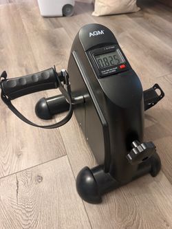 Mini Exercise Bike, AGM Under Desk Bike Pedal Exerciser Foot Cycle Arm & Leg Pedal Exerciser with LCD Screen Displays