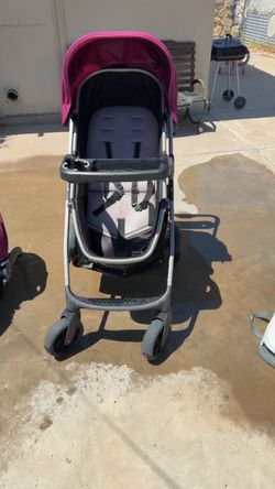 Safety 1st Baby Stroller Pink With CarSeat and Base, Baby Booster, Toddler Bed