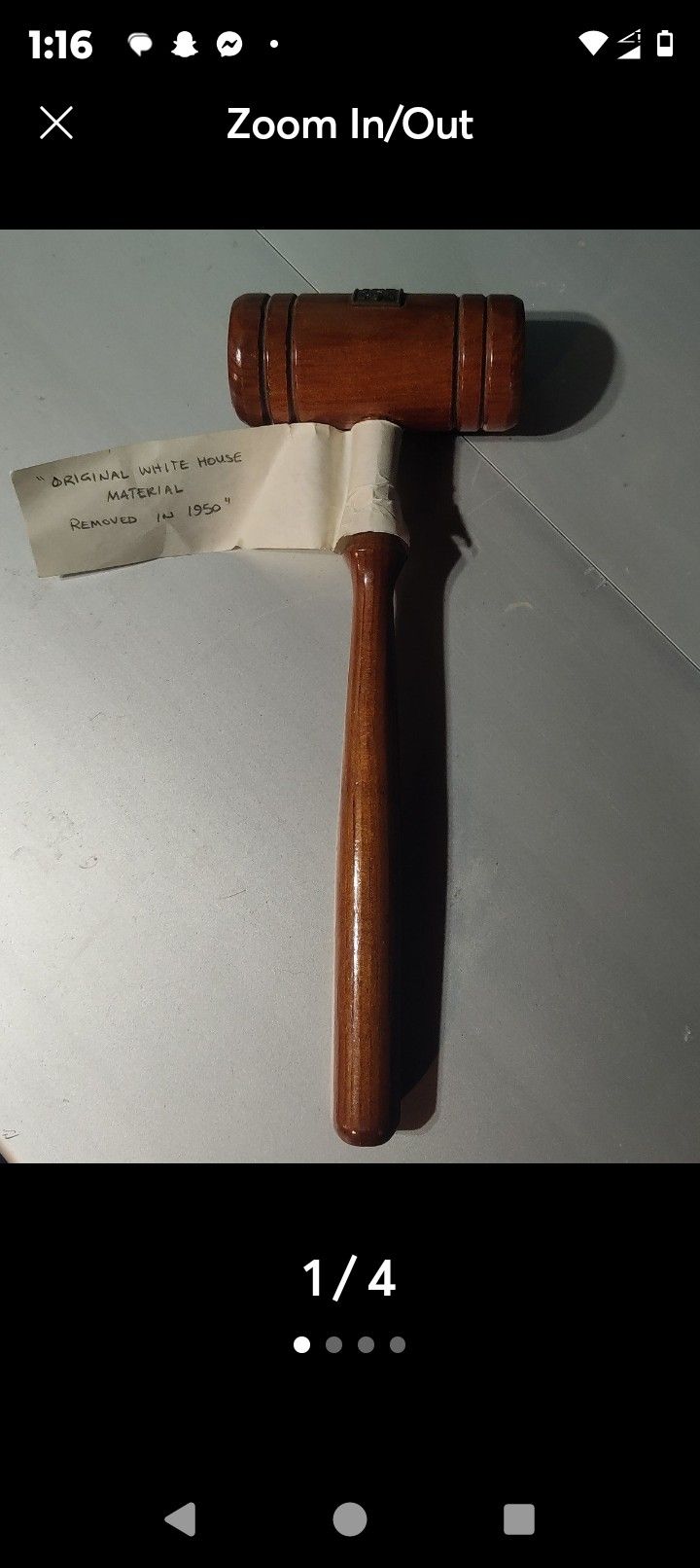 Whitehouse Remodel Recovered Material Wooden Gavel