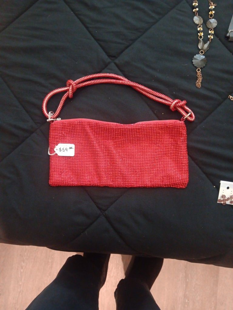 Purse, Necklaces, bracelets, and earrings