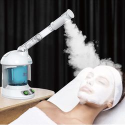 DENFANY Nano Ionic Face Steamer with Extendable 360° Rotating Arm - Portable Facial Steamer 