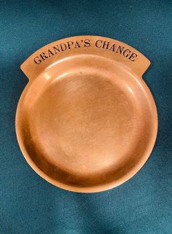 Vintage and so great! Solid brass “ Grandpa’s change” dish