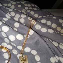 Gold Heart Lock Bracelet And Key Necklace 