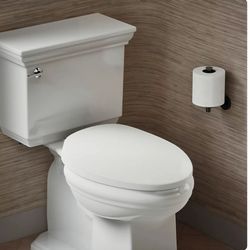 Kohler K-10349-0 PureWarmth 18 3/4 Inch Heated Quiet-Close Elongated Toilet Seat, White