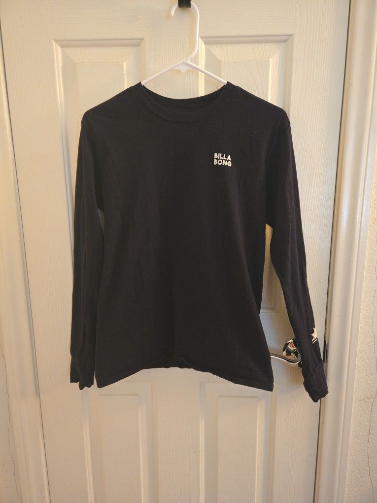 Billabong Women's Long Sleeve Shirt. Size Small. Color Black.