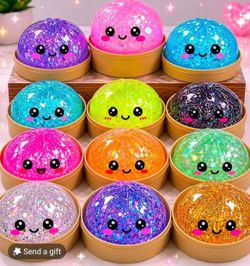 Giant Glitter Dumpling Squishy