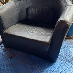 Leather Small Single Comfortable Couch 