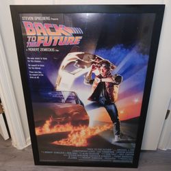 Back To The Future Original Movie Poster Framed