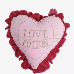Valentine Gift  -Harry Potter Love Potion Velvet Ruffle Heart Pillow