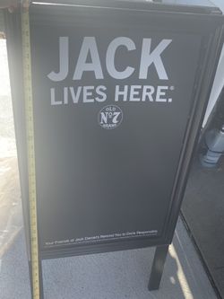 Jack Daniels A-frame chalkboard